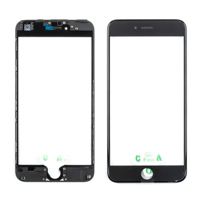 Скло тачскрина APPLE iPhone 6 Plus чорне, з рамкою і OCA плівкою 00-00024666 фото