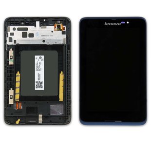 Дисплей LENOVO A3500 з чорним тачскріном і темно-синьою рамкою 00-00015066 фото