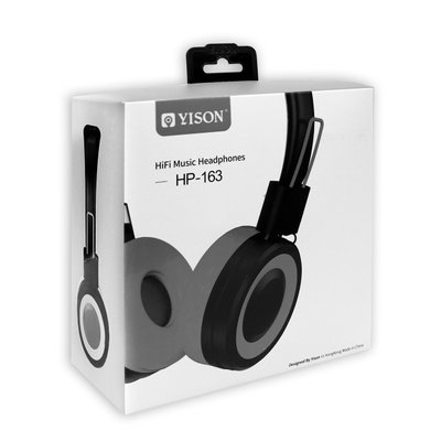 Навушники YiSON HP-163 Stereo, сірі 00-00017426 фото