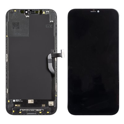Дисплей APPLE iPhone 12 PRO Max (AMOLED) (GX-SOFT) с черным тачскрином 00-00120912 фото