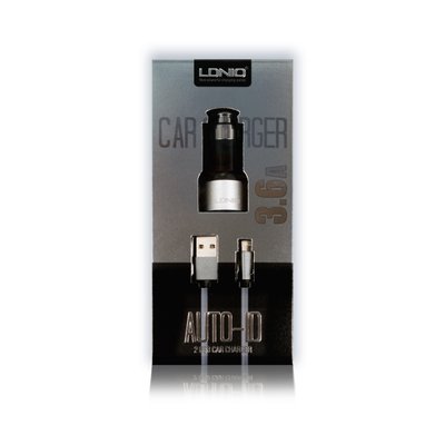 АЗП USB LDNIO C303 3.6 A 2 в 1 (адаптер + кабель USB - Lightning) 2 Ports 00-00016310 фото