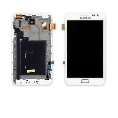 Дисплей SAMSUNG N7000/Note i9220 з білим тачскріном і рамкою 00-00001165 фото