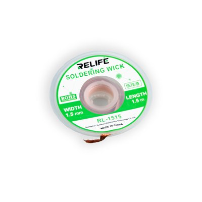 Очиститель припоя RELIFE RL-1515 (1.5 мм) (1.5 м) 00-00020263 фото