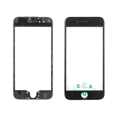 Скло тачскрина APPLE iPhone 6 чорне, з рамкою і OCA плівкою 00-00024667 фото