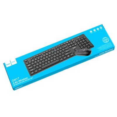 Комплект клавіатура + миша HOCO GM17 (Wireless) чорний 00-00023747 фото