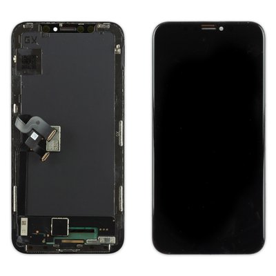 Дисплей APPLE iPhone X (AMOLED) (GX-SOFT) з чорним тачскріном 00-00022927 фото