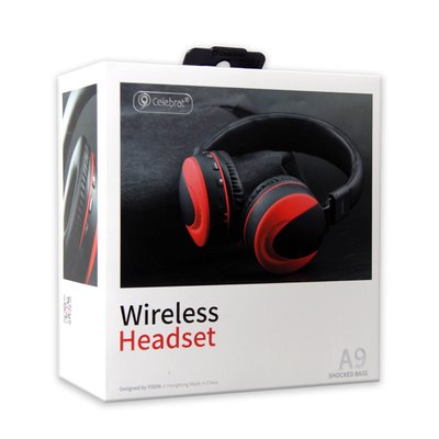 Наушники Bluetooth CELEBRAT A9 Wireless Headset красные 00-00018169 фото
