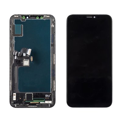 Дисплей APPLE iPhone X (IPS) (IN CELL) (ZY) (COF) з чорним тачскріном 00-00120928 фото