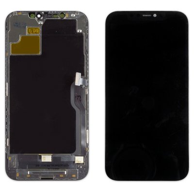 Дисплей APPLE iPhone 12 PRO Max (IPS) (IN CELL) (ZY) з чорним тачскріном 00-00023008 фото