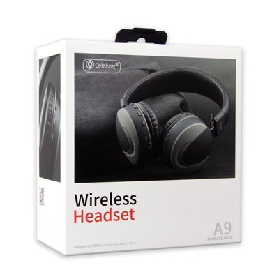 Наушники Bluetooth CELEBRAT A9 Wireless Headset серые 00-00018168 фото