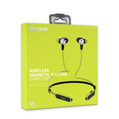 Наушники Bluetooth YiSON E5 Wireless Magnetic Suction вакуумные с гарнитурой, зеленые 00-00018172 фото