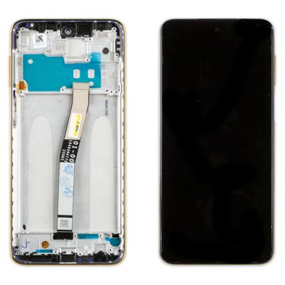 Дисплей XIAOMI Redmi Note 9 Pro/Note 9S c чорним тачскріном і золотою рамкою 00-00022965 фото