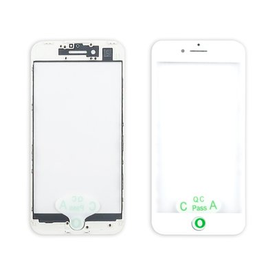Скло тачскрина APPLE iPhone 7 біле, з рамкою і OCA плівкою 00-00024668 фото