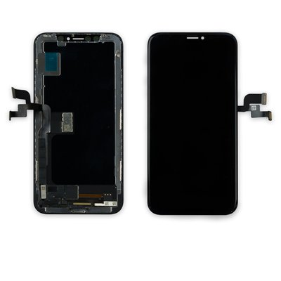 Дисплей APPLE iPhone X (IPS) (IN CELL) (ZY) з чорним тачскріном 00-00018728 фото