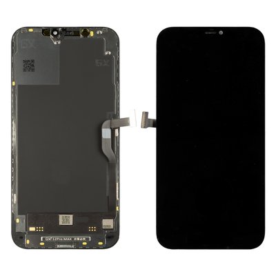 Дисплей APPLE iPhone 12 PRO Max (AMOLED) (GX) з чорним тачскріном 00-00024323 фото