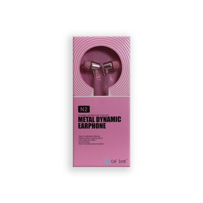 Наушники CELEBRAT N2 вакуумные, розовые 00-00015733 фото
