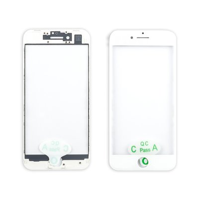 Скло тачскрина APPLE iPhone 8 біле, з рамкою і OCA плівкою 00-00024676 фото