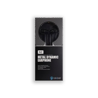 Навушники CELEBRAT N2 вакуумні, чорні 00-00015732 фото