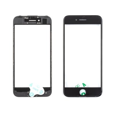Скло тачскрина APPLE iPhone 7 чорне, з рамкою і OCA плівкою 00-00024669 фото