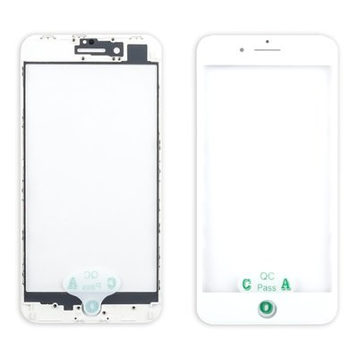 Скло тачскрина APPLE iPhone 8 Plus біле, з рамкою і OCA плівкою 00-00024678 фото