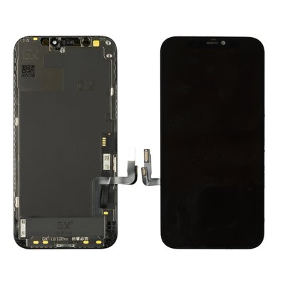 Дисплей APPLE iPhone 12/12 PRO (AMOLED) (GX) с черным тачскрином 00-00024322 фото