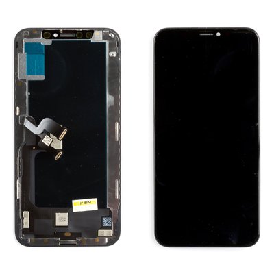Дисплей APPLE iPhone XS (IPS) (IN CELL) (ZY) (COF)з чорним тачскріном 00-00019645 фото