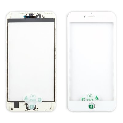 Скло тачскрина APPLE iPhone 6S Plus біле, з рамкою і OCA плівкою 00-00024674 фото