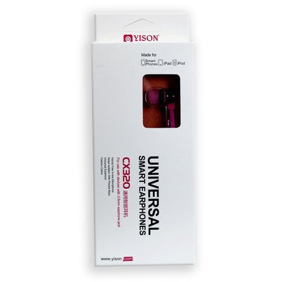 Навушники YiSON CX320 вакуумні з гарнітурою, рожеві 00-00015739 фото