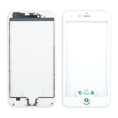 Скло тачскрина APPLE iPhone 6 Plus біле, з рамкою і OCA плівкою 00-00024664 фото