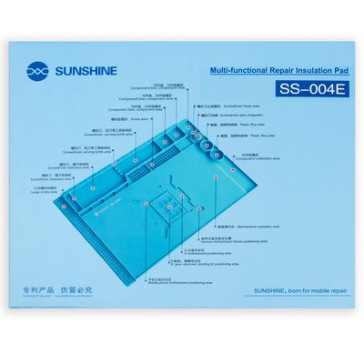 Коврик для пайки SUNSHINE SS-004E (40см*30см) термостойкий силиконовый мат с ячейками под винты 00-00020256 фото