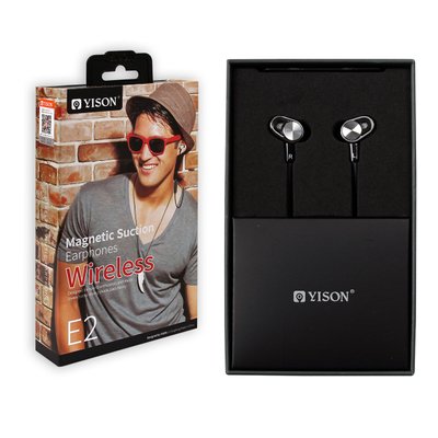 Навушники Bluetooth YiSON E2 вакуумні,з гарнітурою чорні 00-00017432 фото