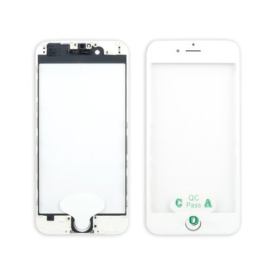 Скло тачскрина APPLE iPhone 6 біле, з рамкою і OCA плівкою 00-00024665 фото