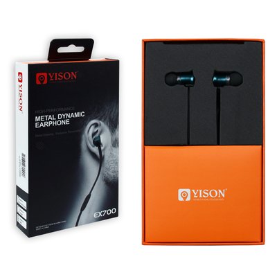 Навушники YiSON EX700 вакуумні з гарнітурою, чорні 00-00017425 фото