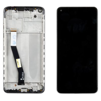Дисплей XIAOMI Redmi Note 9 c чорним тачскріном і чорною рамкою 00-00022963 фото